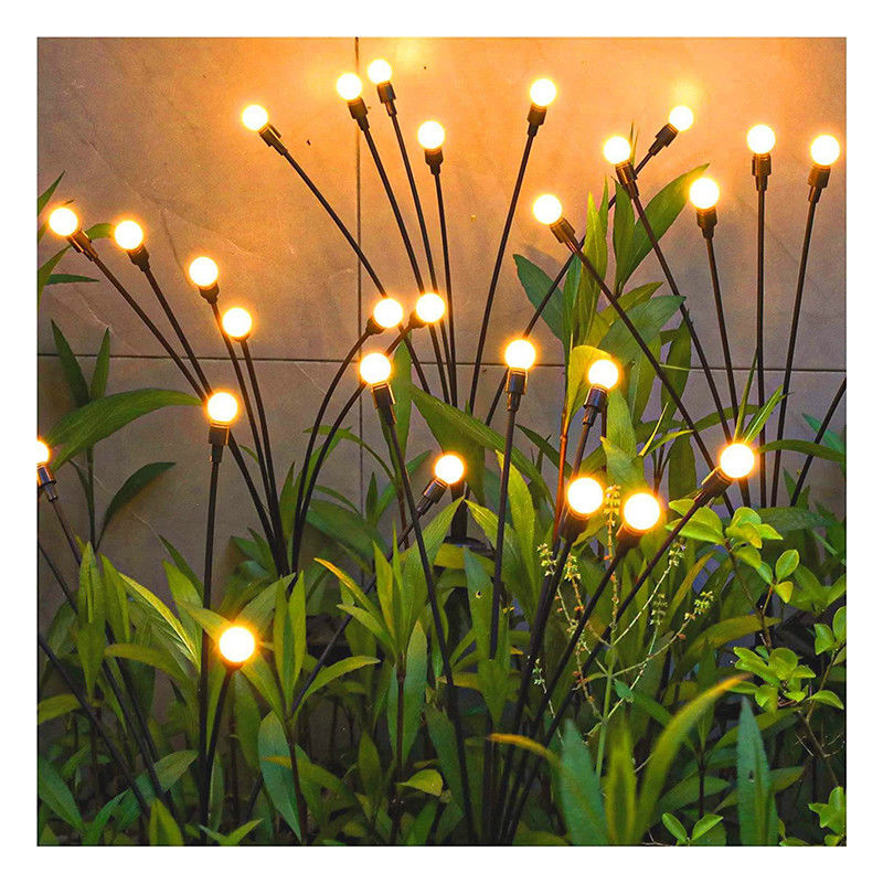50000 horas de trabajo Vida útil Luz de luciérnagas solares para decoración de jardín impermeable