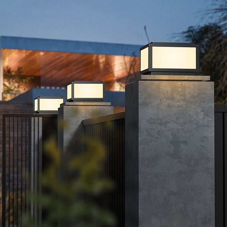 Luces de pilares solares exteriores para una vida útil de hasta 5000 horas y un diseño elegante