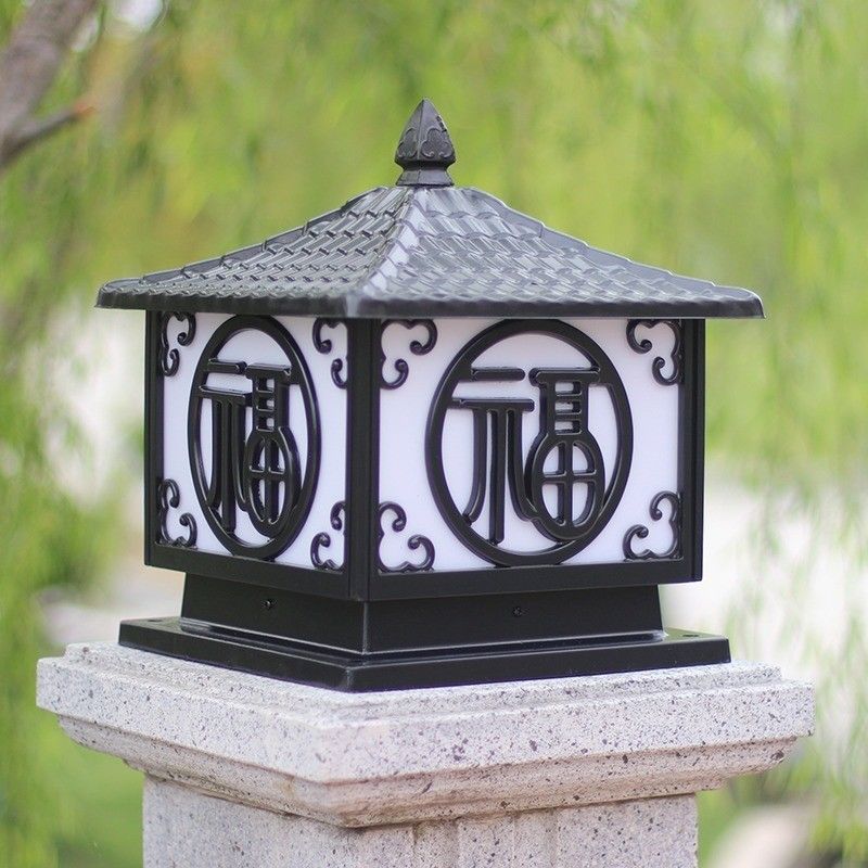 AC 165-265V Voltado de entrada Gran cerco de luz de post solar para exteriores en Estados Unidos