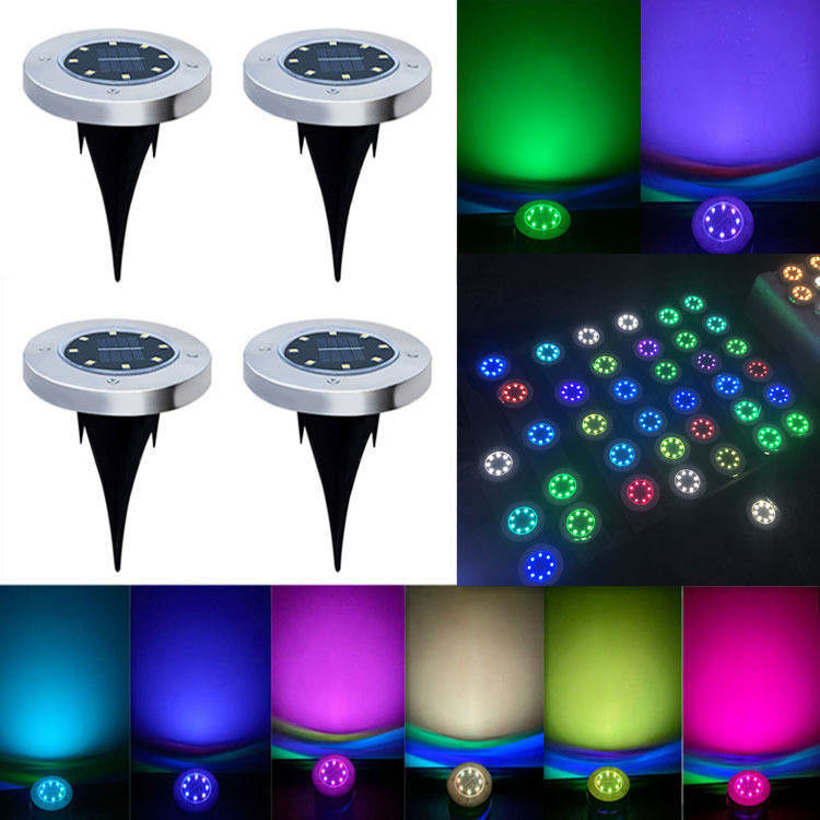 Lámpara de césped solar jardín exterior decoración enterrada luces nocturnas con alto flujo luminoso