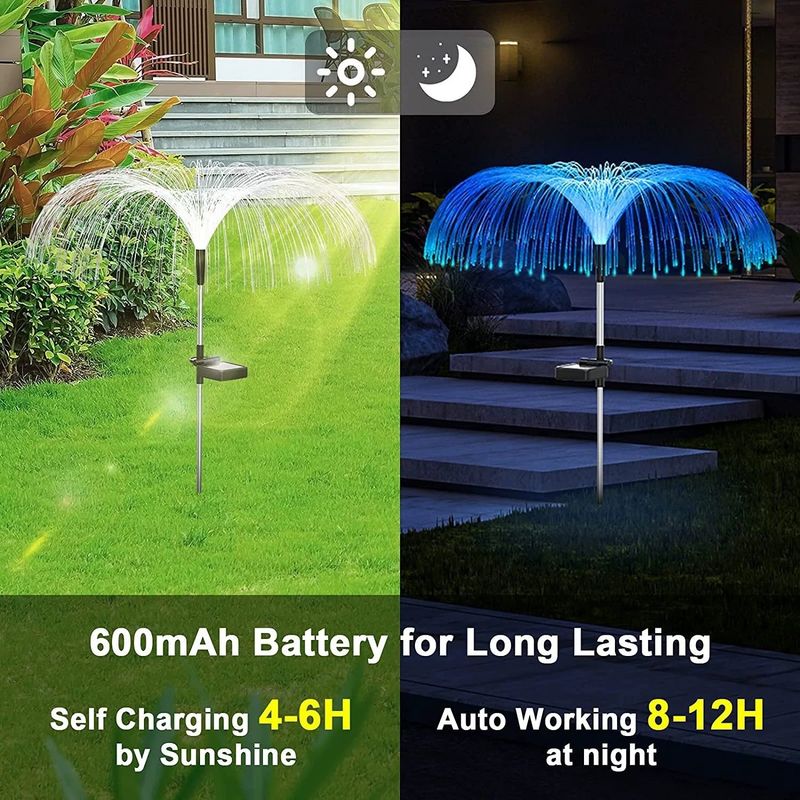 Atmosfera Luces decorativas para el área de la villa a prueba de agua LED Medusas de fibra óptica