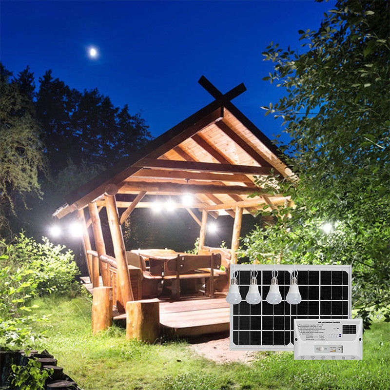 360° Ángulo del haz Luz de energía solar para camping Sistema de generación de energía exterior portátil