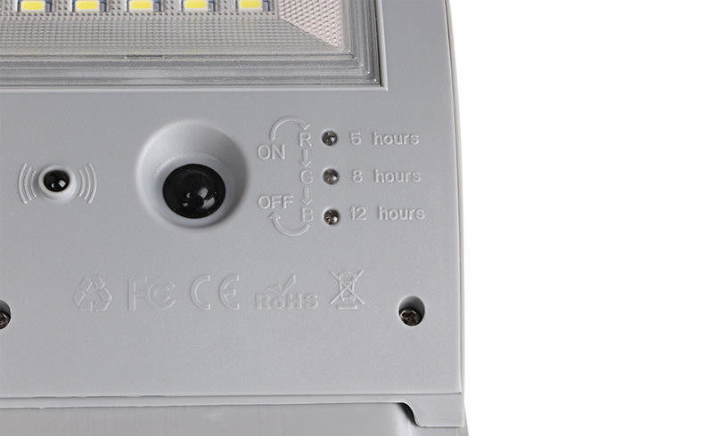 Luz LED solar de acero inoxidable montada en la pared para el mercado de publicidad al aire libre