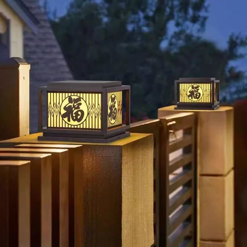 Lámparas de pilar impermeables de LED creativas para el hogar Villa patio exterior porche