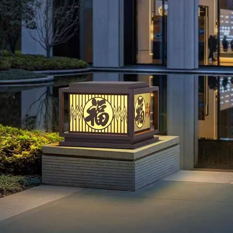 Lámparas de pilar impermeables de LED creativas para el hogar Villa patio exterior porche