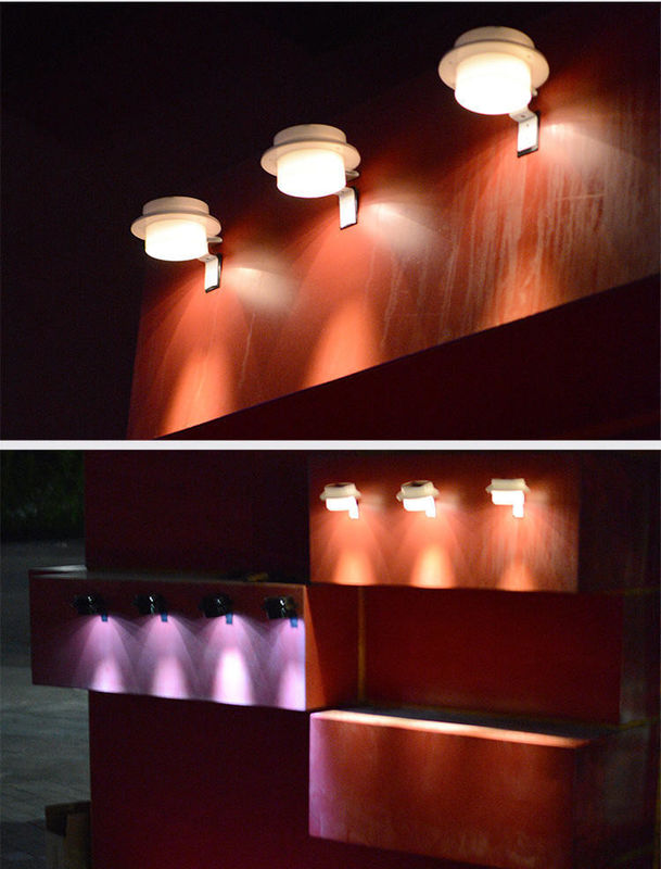 80 Ra Índice de reproducción de color Energía solar Fuente de alimentación exterior Pared de jardín LED Iluminación solar