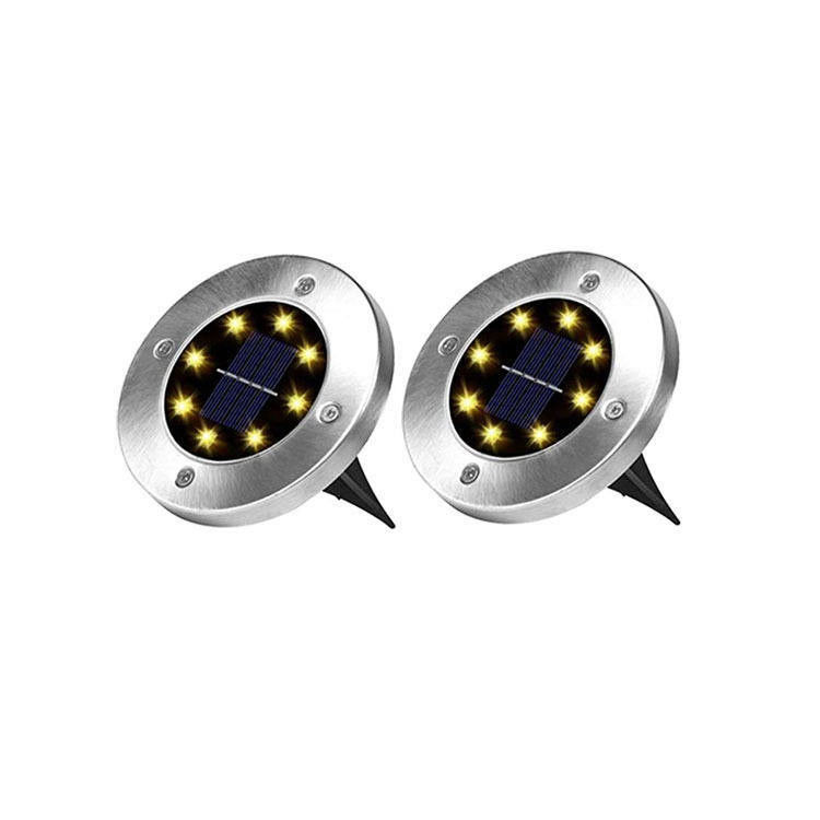 90 CRI Suministro de energía solar Venta caliente Personalización 8led Ip65 Inmune a agua luz solar exterior para el jardín