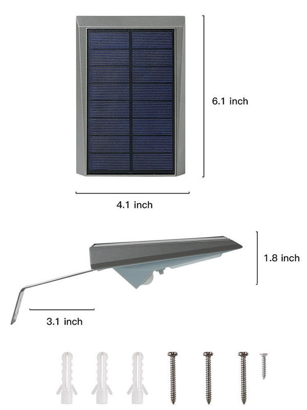 Suministro de energía solar LED de alta luminosidad Moderno sensor de movimiento Luz de pared para jardín al aire libre