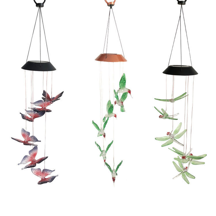 Arquitectura para el hogar de colibríes de interior con luz de viento solar con opciones personalizables
