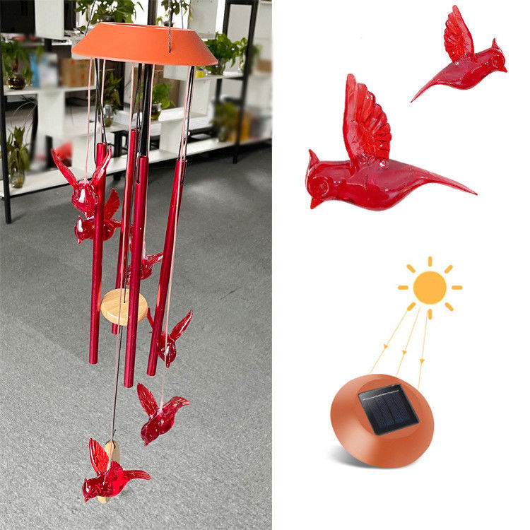 Arquitectura para el hogar de colibríes de interior con luz de viento solar con opciones personalizables