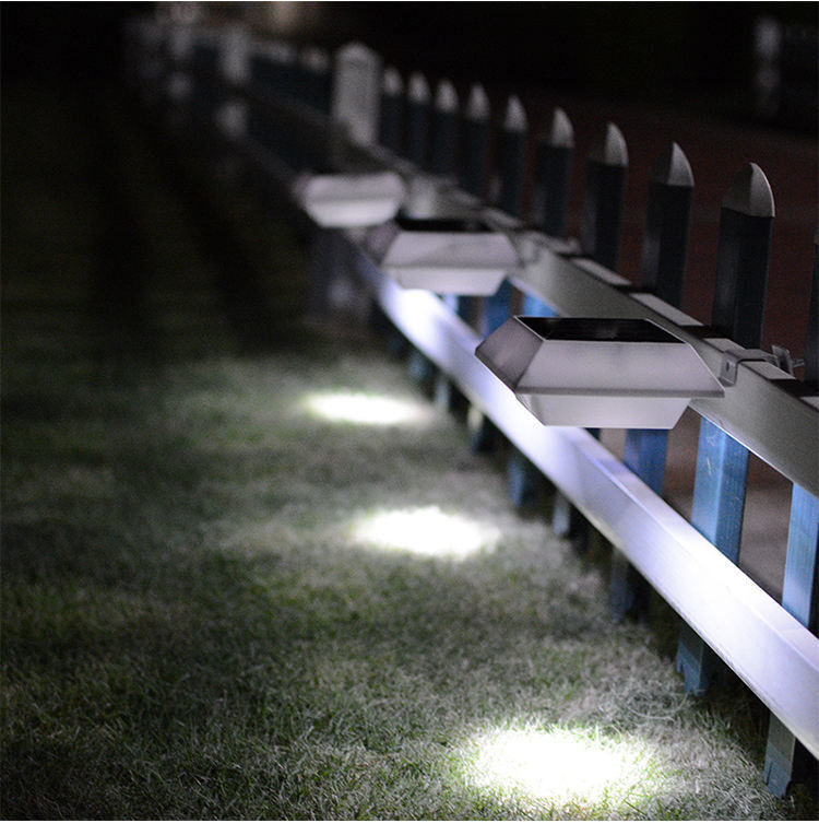 Lámparas solares de conducto LED para patio de jardín 12 lámparas de pared resistentes al agua al aire libre LED