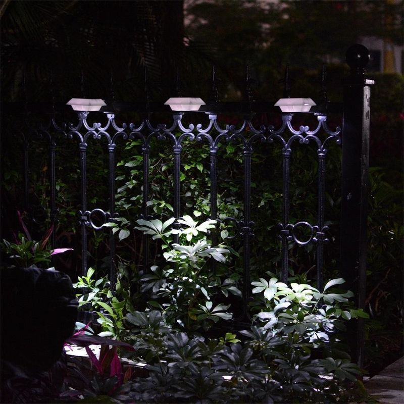 Lámparas solares de conducto LED para patio de jardín 12 lámparas de pared resistentes al agua al aire libre LED