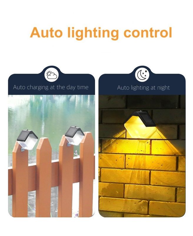 Lámpara de luz solar LED calurosa y de color RGB lámpara de pared para cubierta exterior decorativa
