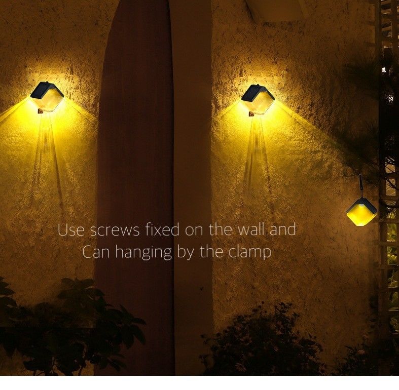 Lámpara de luz solar LED calurosa y de color RGB lámpara de pared para cubierta exterior decorativa