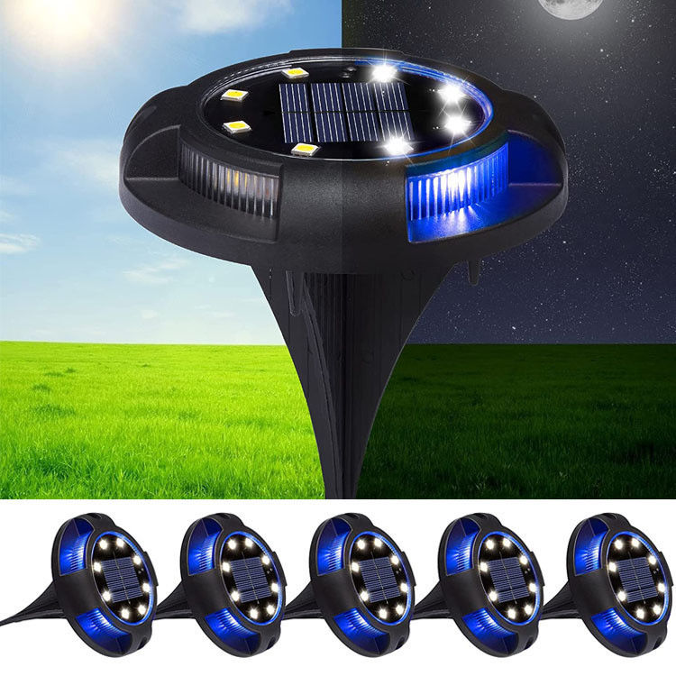 Luzes de disco de energía solar para el paisaje, el patio, el jardín al aire libre