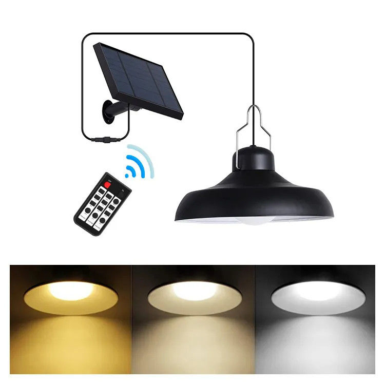 Ángulo de luz de 270° Candilero solar Temperatura del color CCT 6000K-7000K Lámpara colgante