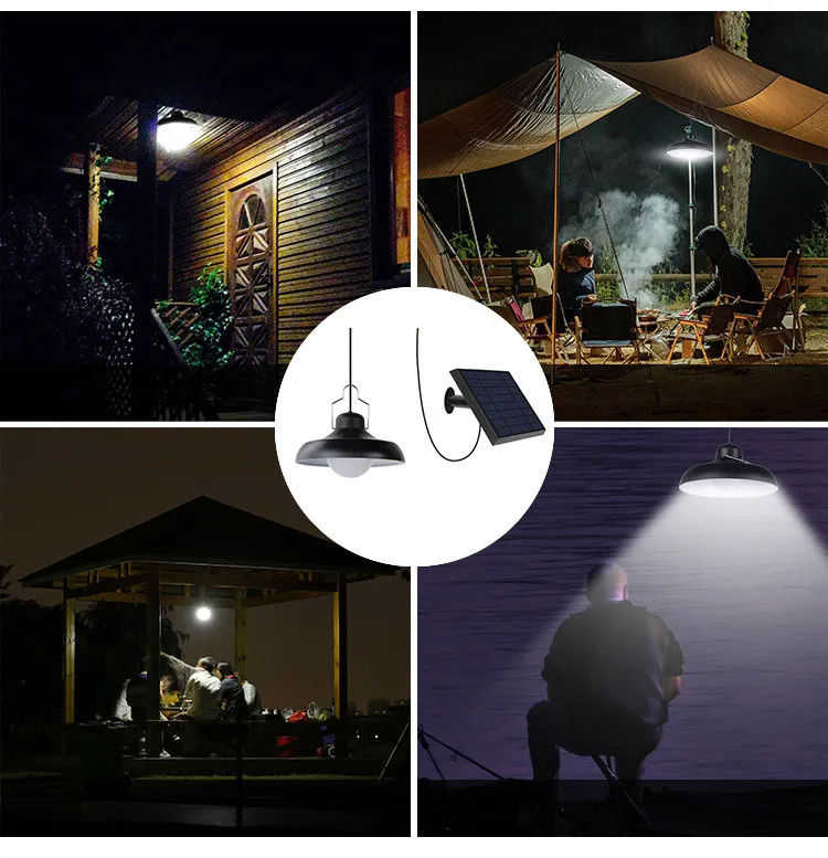 Ángulo de luz de 270° Candilero solar Temperatura del color CCT 6000K-7000K Lámpara colgante