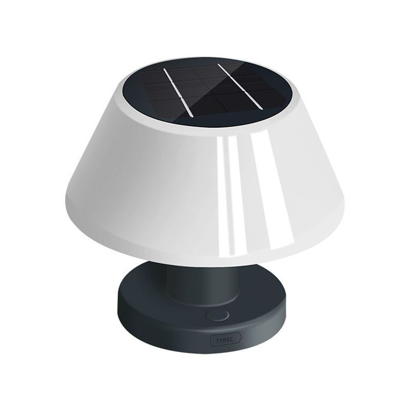 Lámpara de escritorio solar LED Luz de mesa Blanco Luces nocturnas IP55 Jardín Patio Lámpara de mesa solar