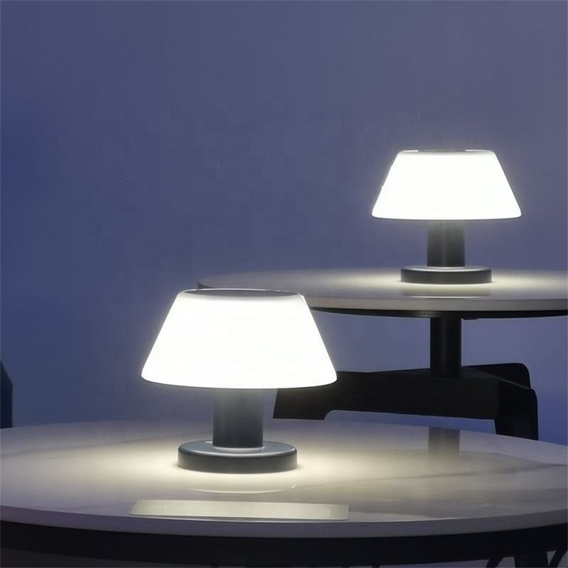 Lámpara de escritorio solar LED Luz de mesa Blanco Luces nocturnas IP55 Jardín Patio Lámpara de mesa solar