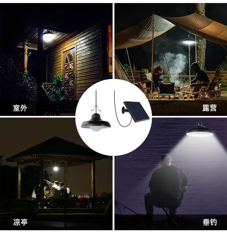 Índice de reproducción de color 80 Ra Luces solares para interior para colgar en el porche Gazebo Barn Camp