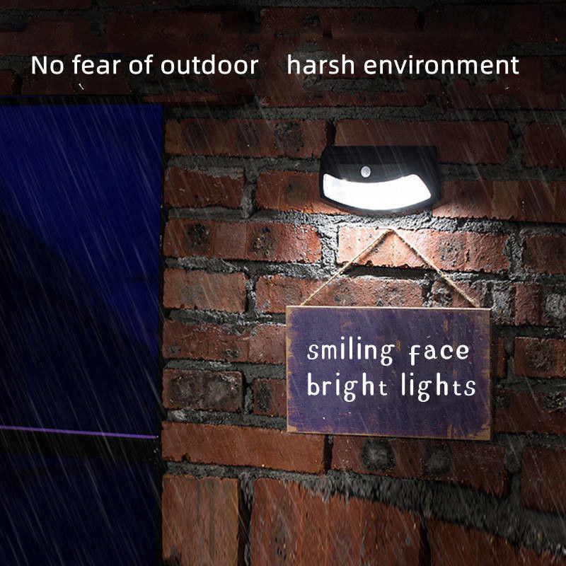Iluminación de patio exterior a prueba de agua Control de luz led luz solar de pared para jardín