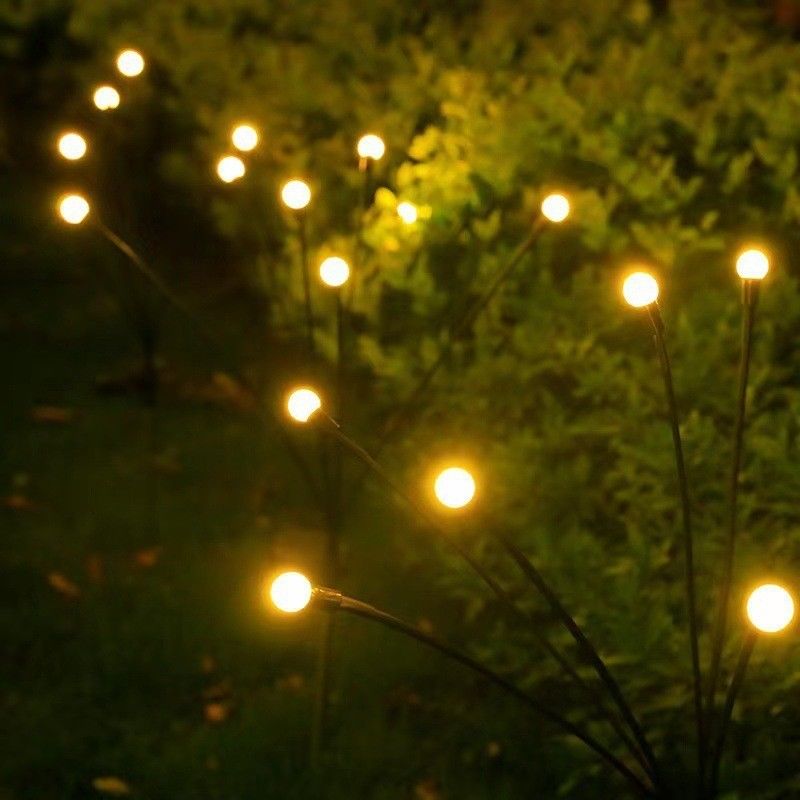 Luces de jardín de luciérnagas con energía solar resistentes al agua para caminos al aire libre 8 cabezas