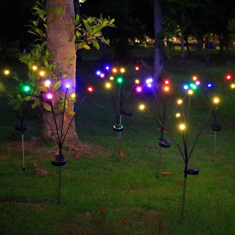 Luces de jardín de luciérnagas con energía solar resistentes al agua para caminos al aire libre 8 cabezas