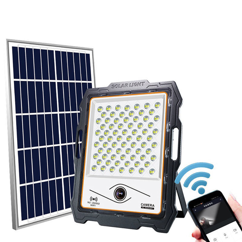 120° Ángulo del haz 100 200 300 400watt Luz solar con cámara de Cctv Aluminio LED luces de inundación