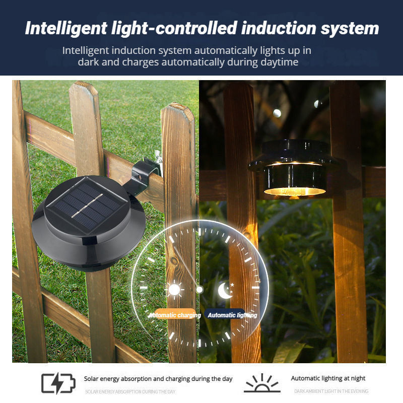 1.2V Voltado de entrada Luz solar de jardín Iluminación de suelo exterior para escaleras de cercas de villas