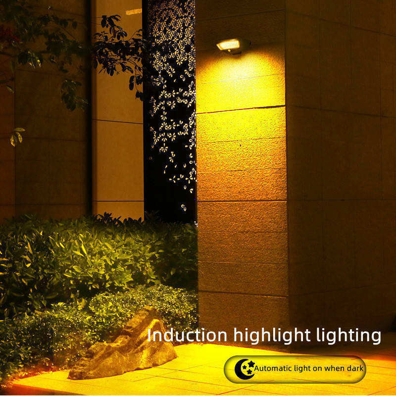 Luz moderna de sensor de movimiento solar LED Luz de pared solar con índice de reproducción de color Ra 85