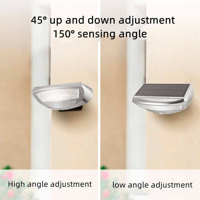Luz moderna de sensor de movimiento solar LED Luz de pared solar con índice de reproducción de color Ra 85