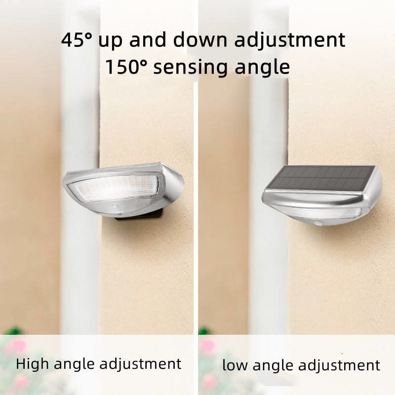 Luz moderna de sensor de movimiento solar LED Luz de pared solar con índice de reproducción de color Ra 85