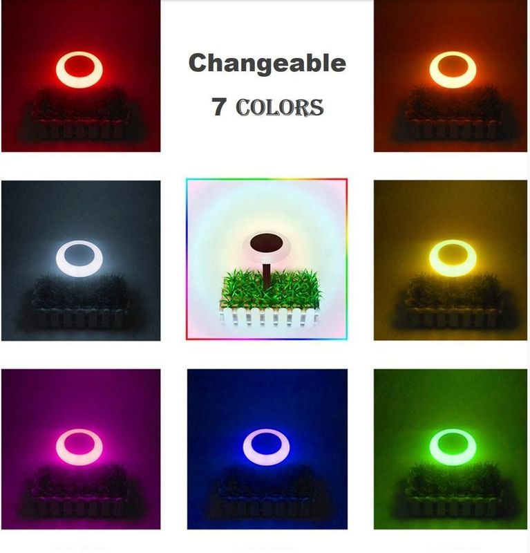 10000 Horas de Trabajo Tiempo Solar RGB Iluminación paisajística de césped para la decoración de patios al aire libre