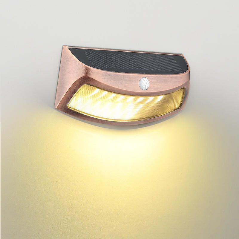 Lámpara de sonrisa de jardín exterior solar impermeable IP65 con inducción del cuerpo humano