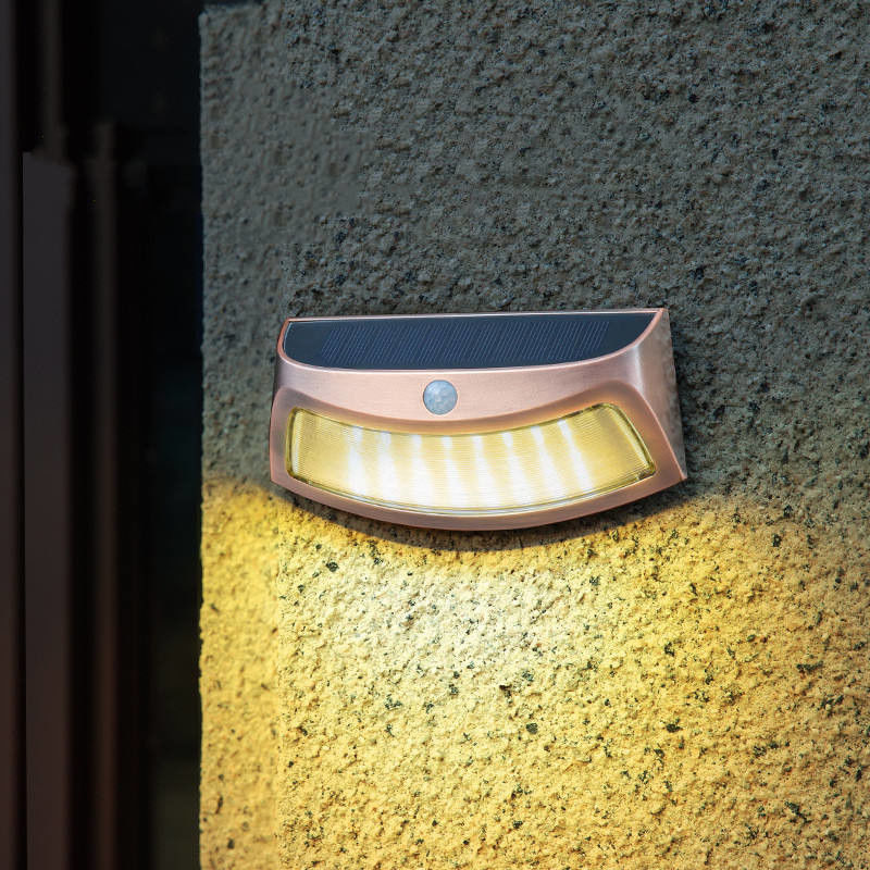 Lámpara de sonrisa de jardín exterior solar impermeable IP65 con inducción del cuerpo humano