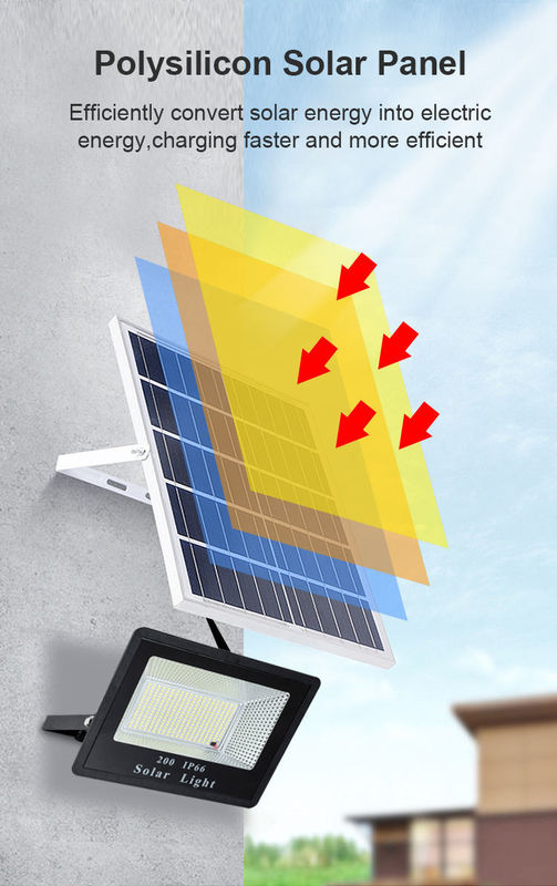 Panel solar de silicio policristalino de anochecer a amanecer luces de inundación para la lámpara de la calle del estadio