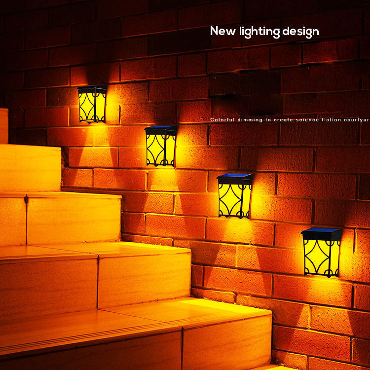 Jardín solar exterior lujo poderosa decoración de montaje cerca de pared paisaje de la casa lámparas de luces para el hotel