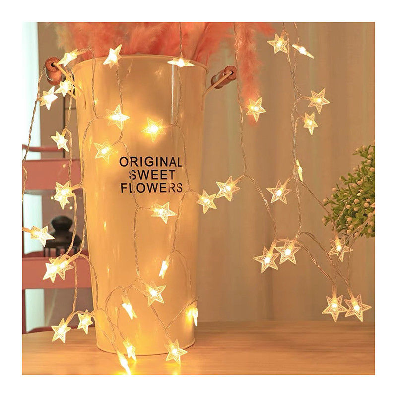 Decoraciones de Navidad 1KG Batería Alimentada Luz de Estrella Cuerdas Luces de hadas para Fiestas