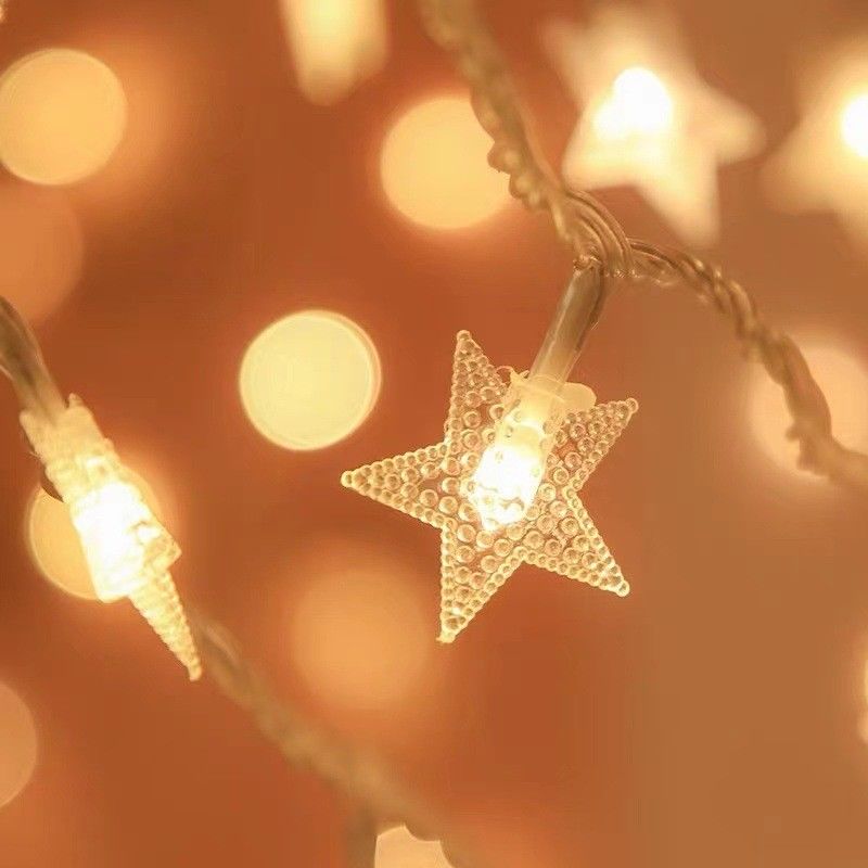 Decoraciones de Navidad 1KG Batería Alimentada Luz de Estrella Cuerdas Luces de hadas para Fiestas