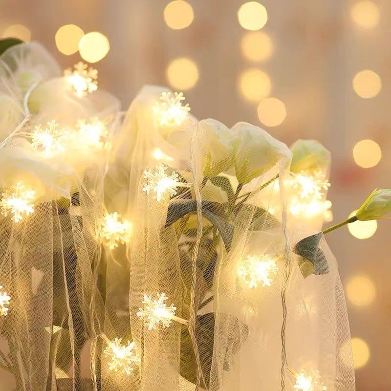 Decoraciones de Navidad 1KG Batería Alimentada Luz de Estrella Cuerdas Luces de hadas para Fiestas