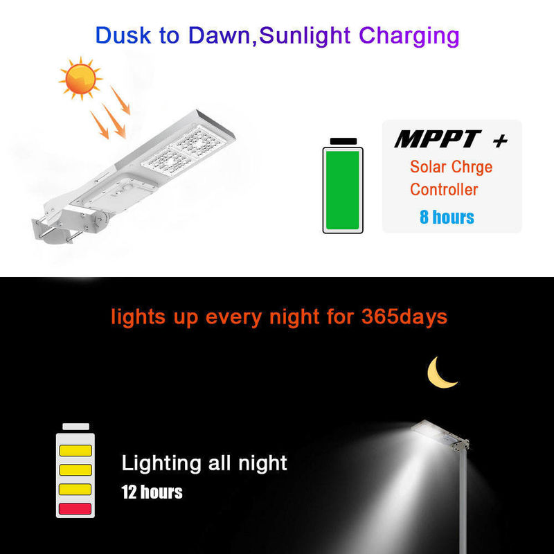 95 Ra de alta luminosidad de la lámpara de luz de la calle solar LED 15W 30W todo en uno resistente al agua exterior