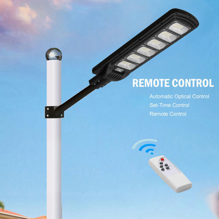Batería 3.2V/16000MAH 100lm/w 100w 200w 300w Luz solar de calle con control remoto