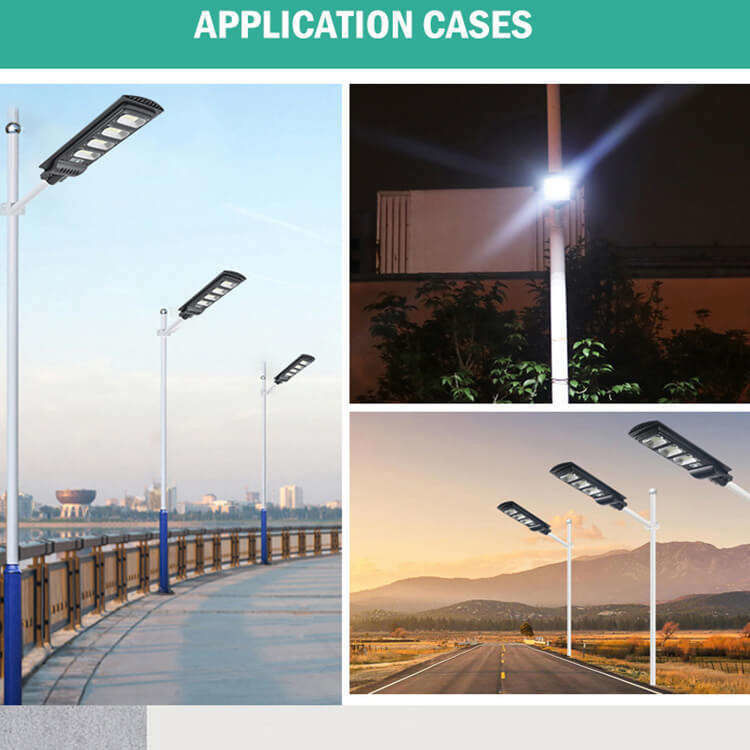 Batería 3.2V/16000MAH 100lm/w 100w 200w 300w Luz solar de calle con control remoto