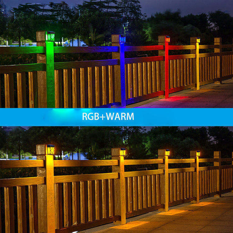 Luces de cercas solares RGB de color Inodoro exterior de luz solar de pared para el exterior IP65 40000 horas
