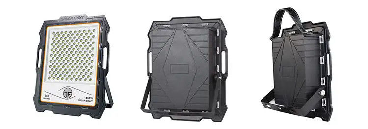 100W 200W 300W 400W luz solar de inundación con cámara de circuito cerrado y control remoto para exteriores