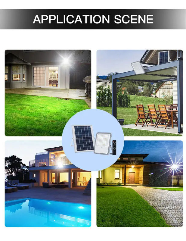 100w 200w 300w Led Solar Street Light Lámpara de inundación para una iluminación estable y constante