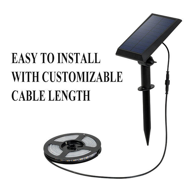 Luz de banda solar flexible para decoración del hogar Boda Navidad 2835 LEDs impermeable IP65