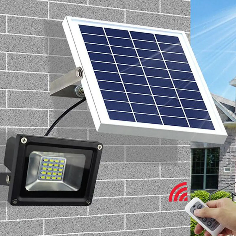 Luz de inundación solar con atenuación y modo de trabajo nocturno automático Fuente de luz LED de bahía alta