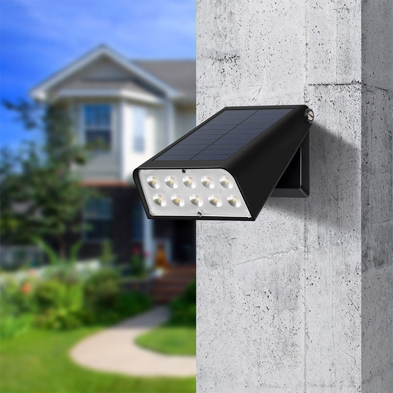 Luces de jardín de pared solares súper brillantes para jardín garaje seguridad exterior impermeable