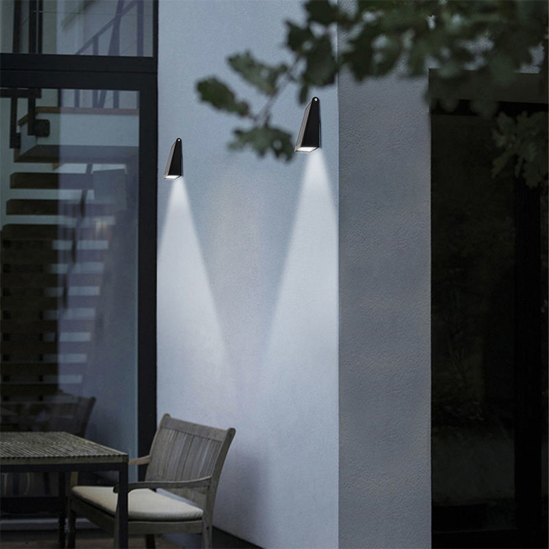 Luces de jardín de pared solares súper brillantes para jardín garaje seguridad exterior impermeable